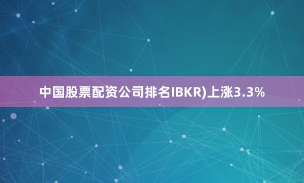 中国股票配资公司排名IBKR)上涨3.3%